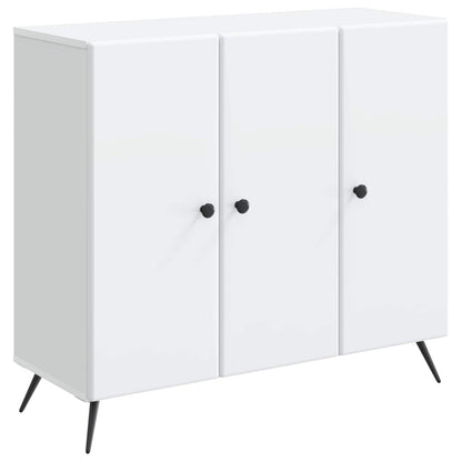 Servírovací Skříň Bílá 89 X 34,5 X 80 Cm Kompozitní Dřevo