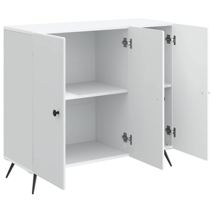 Servírovací Skříň Bílá 89 X 34,5 X 80 Cm Kompozitní Dřevo