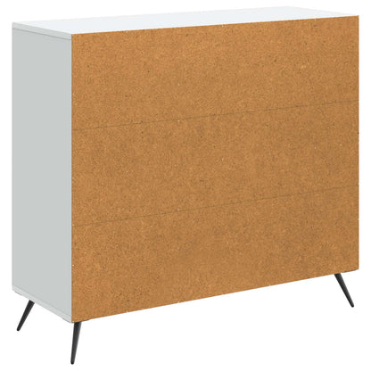 Servírovací Skříň Bílá 89 X 34,5 X 80 Cm Kompozitní Dřevo