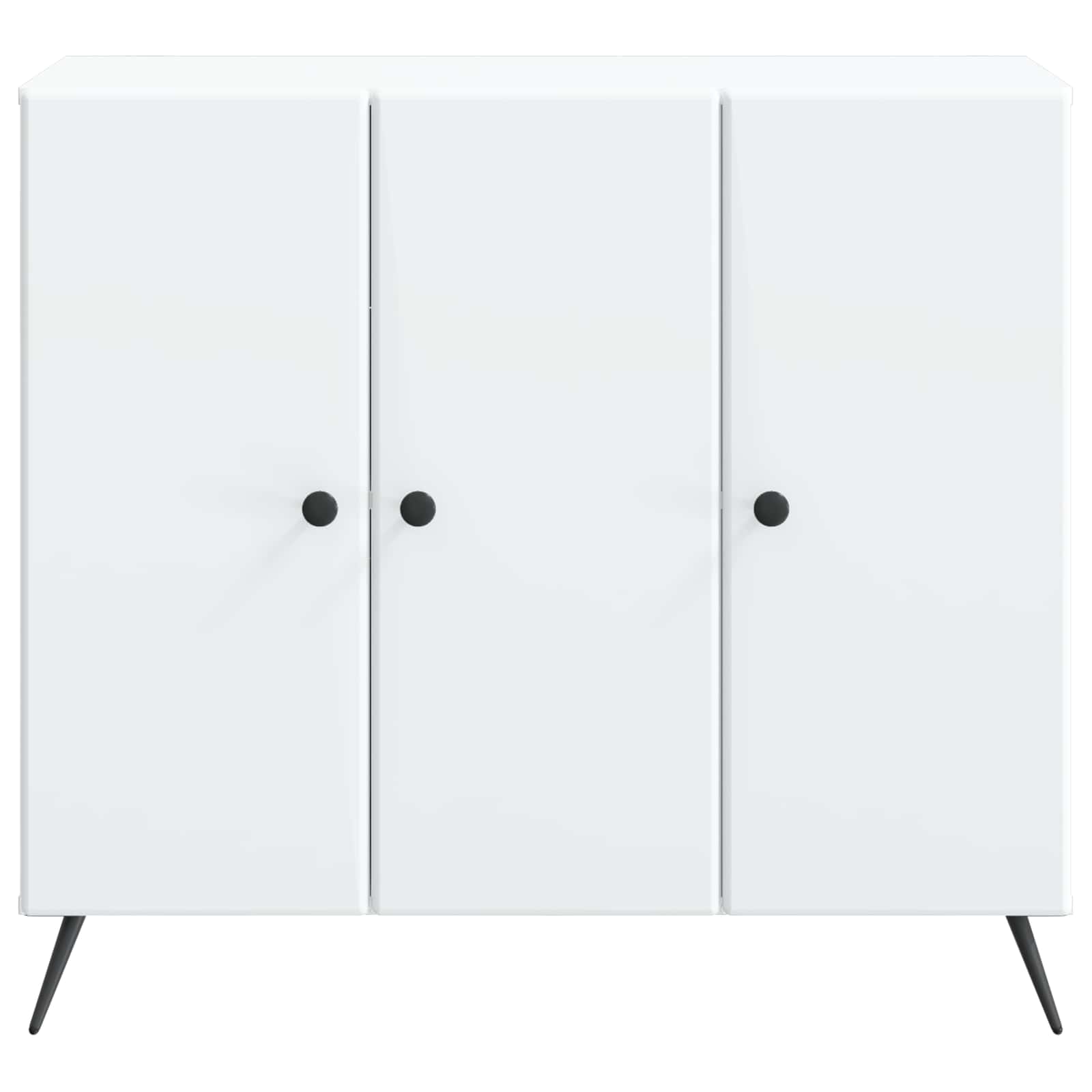 Servírovací Skříň Bílá 89 X 34,5 X 80 Cm Kompozitní Dřevo