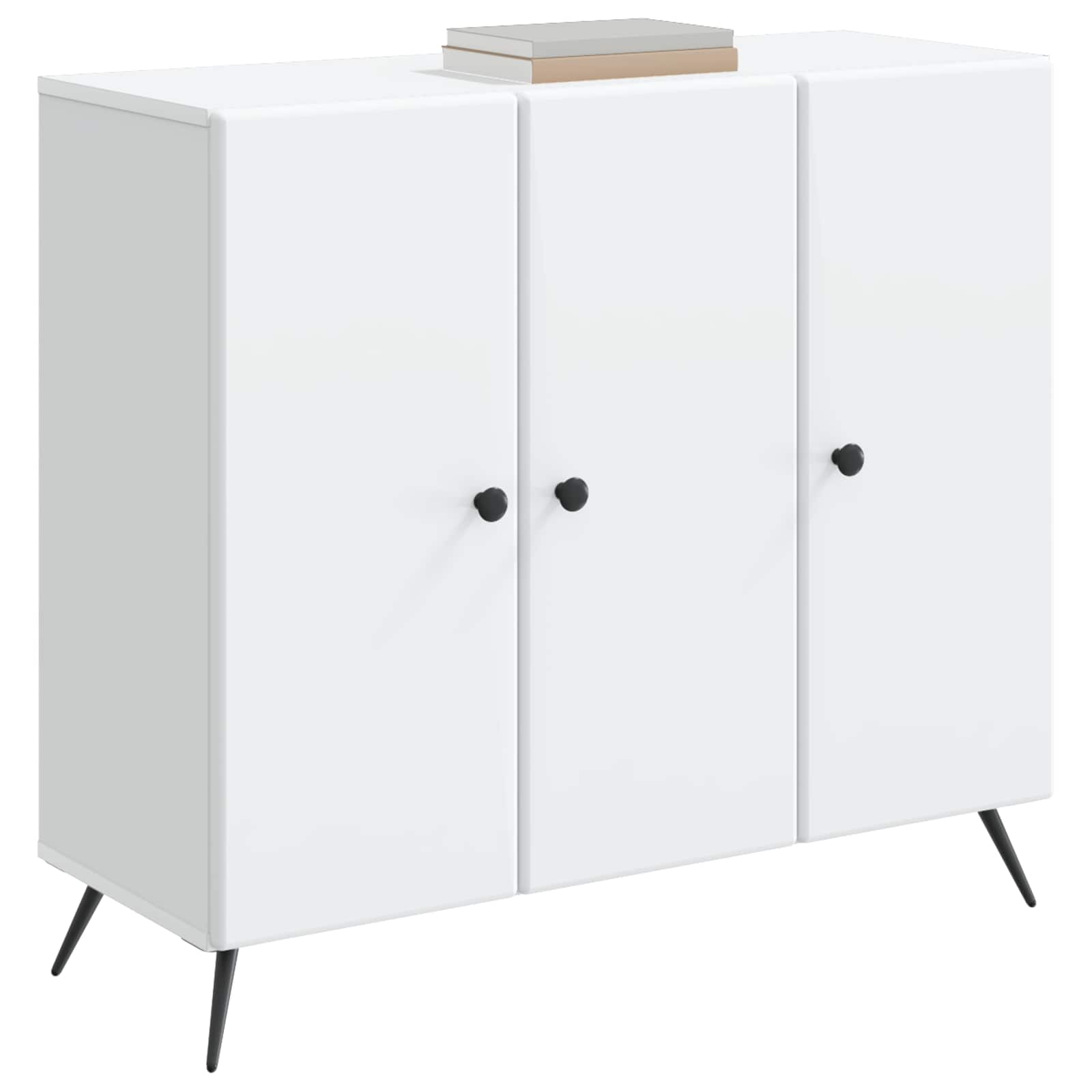 Servírovací Skříň Bílá 89 X 34,5 X 80 Cm Kompozitní Dřevo
