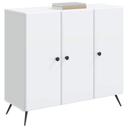 Servírovací Skříň Bílá 89 X 34,5 X 80 Cm Kompozitní Dřevo