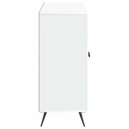 Servírovací Skříň Bílá 89 X 34,5 X 80 Cm Kompozitní Dřevo