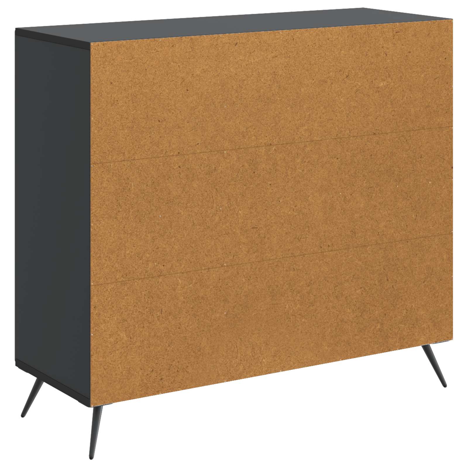 Servírovací Skříň Černá 89 X 34,5 X 80 Cm Kompozitní Dřevo