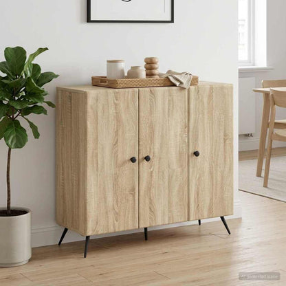 Servírovací Skříň Dub Sonoma 89 X 34,5 X 80 Cm Kompozitní Dřevo