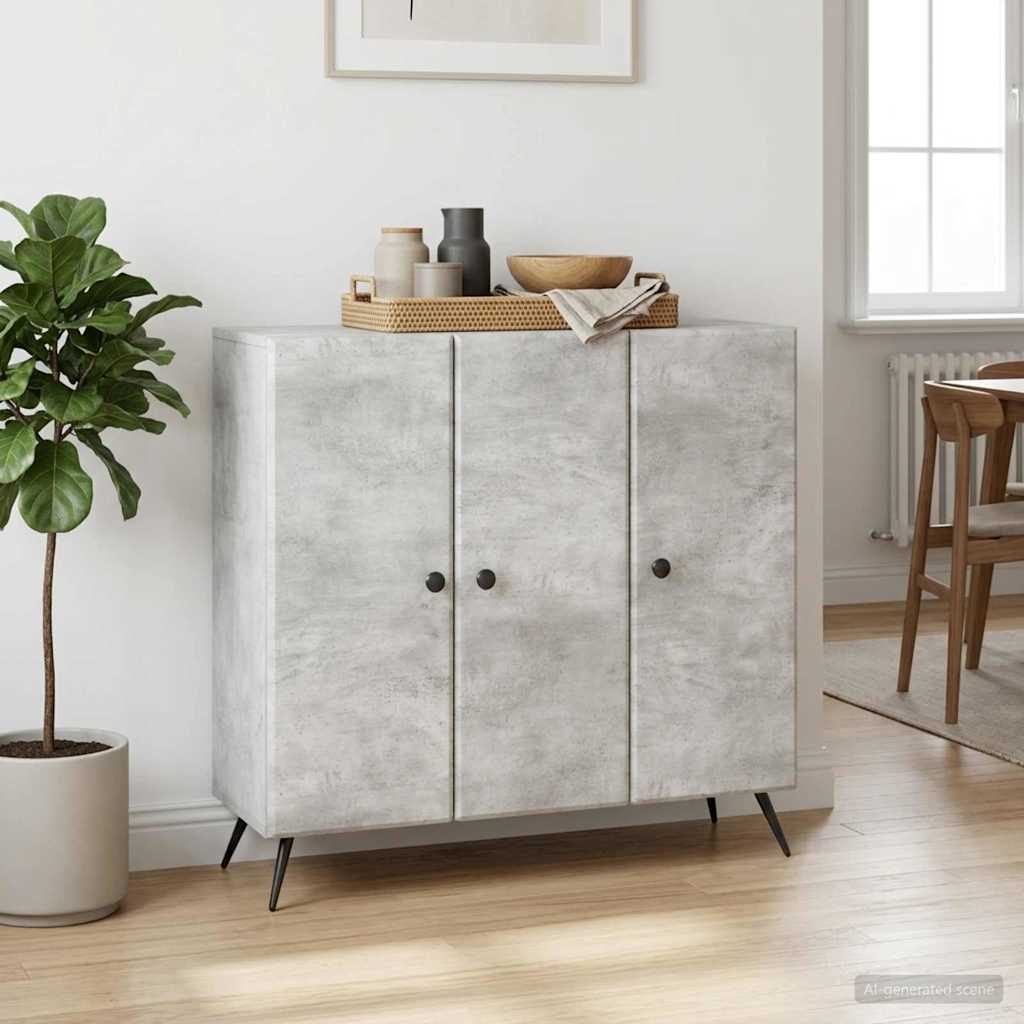 Servírovací Skříň Betonově Šedá 89 X 34,5 X 80 Cm