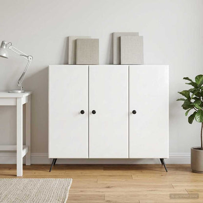 Servírovací Skříň Bílá S Vysokým Leskem 89 X 34,5 X 80 Cm