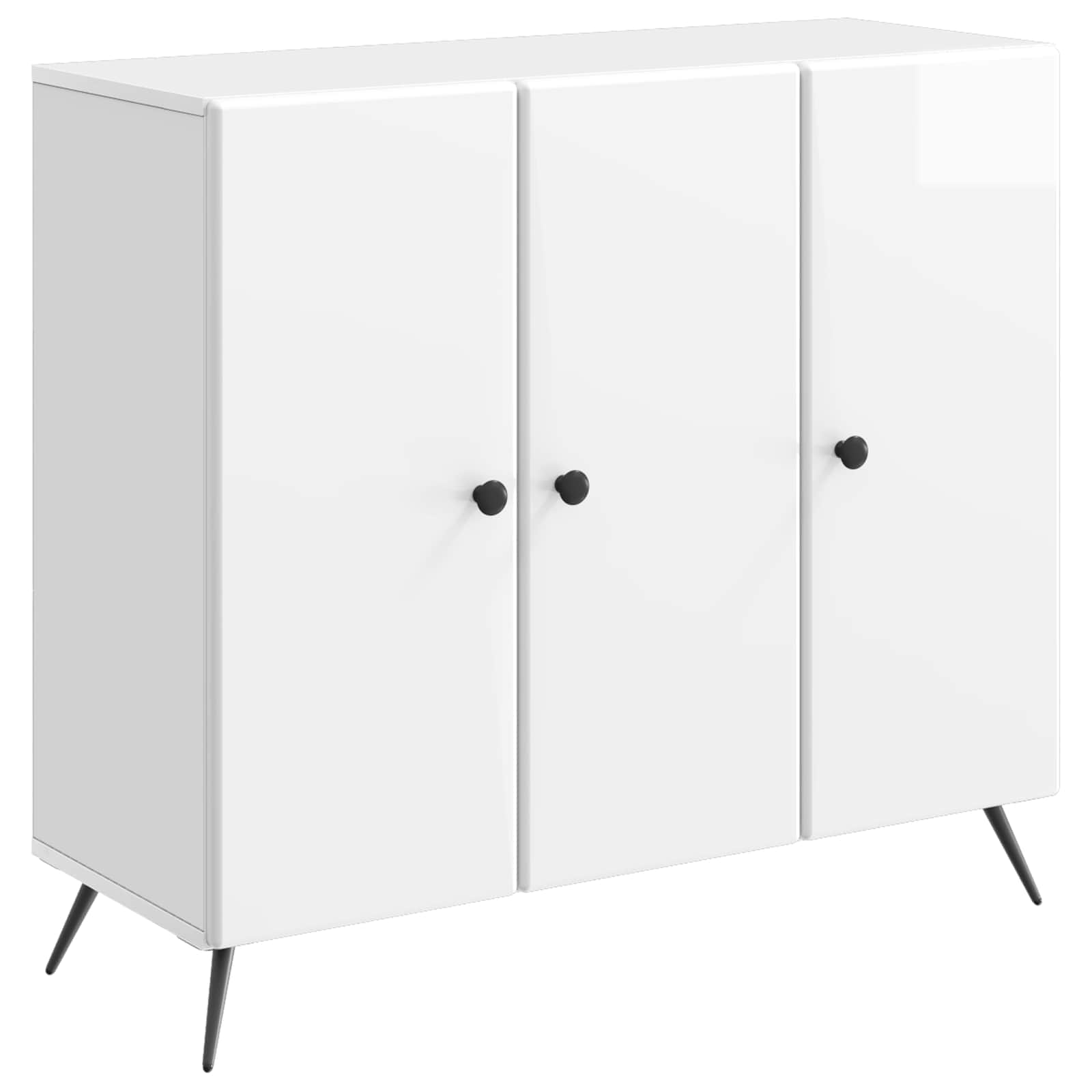 Servírovací Skříň Bílá S Vysokým Leskem 89 X 34,5 X 80 Cm