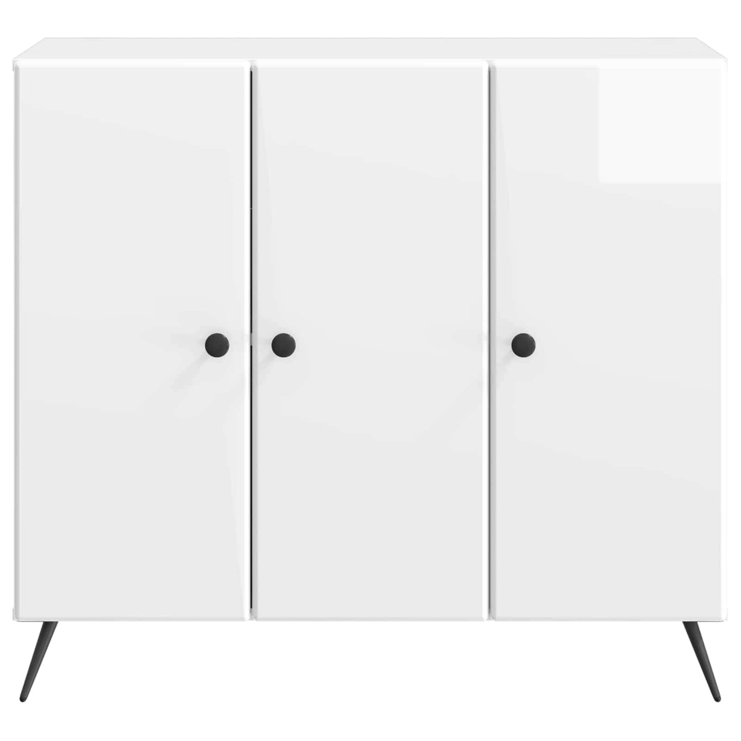 Servírovací Skříň Bílá S Vysokým Leskem 89 X 34,5 X 80 Cm