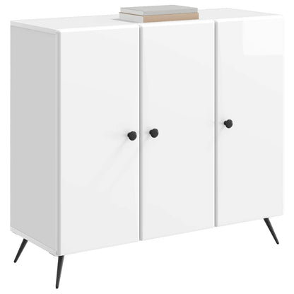 Servírovací Skříň Bílá S Vysokým Leskem 89 X 34,5 X 80 Cm