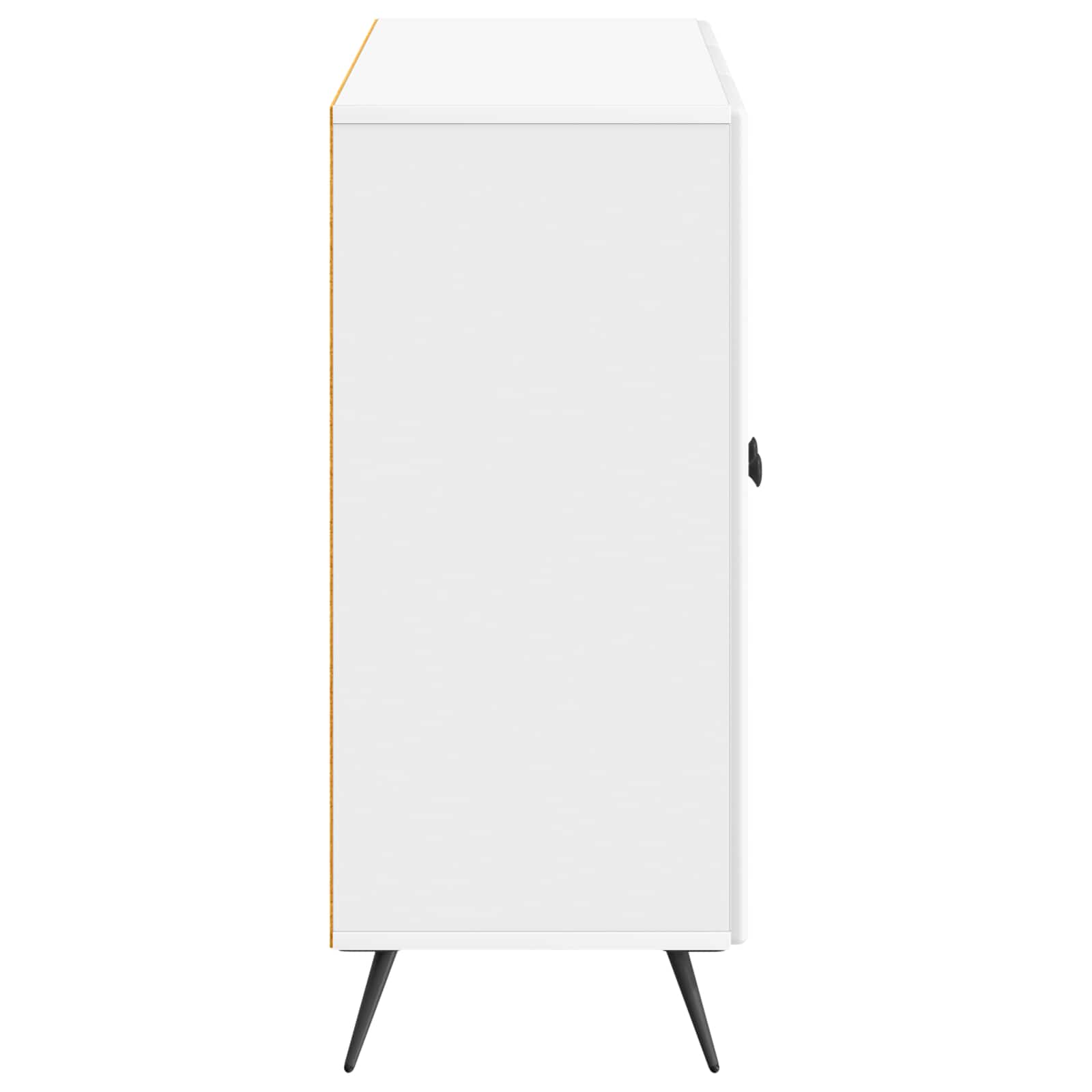 Servírovací Skříň Bílá S Vysokým Leskem 89 X 34,5 X 80 Cm