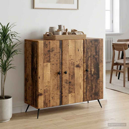 Servírovací Skříň Staré Dřevo 89 X 34,5 X 80 Cm