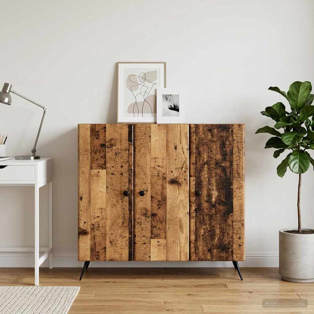 Servírovací Skříň Staré Dřevo 89 X 34,5 X 80 Cm