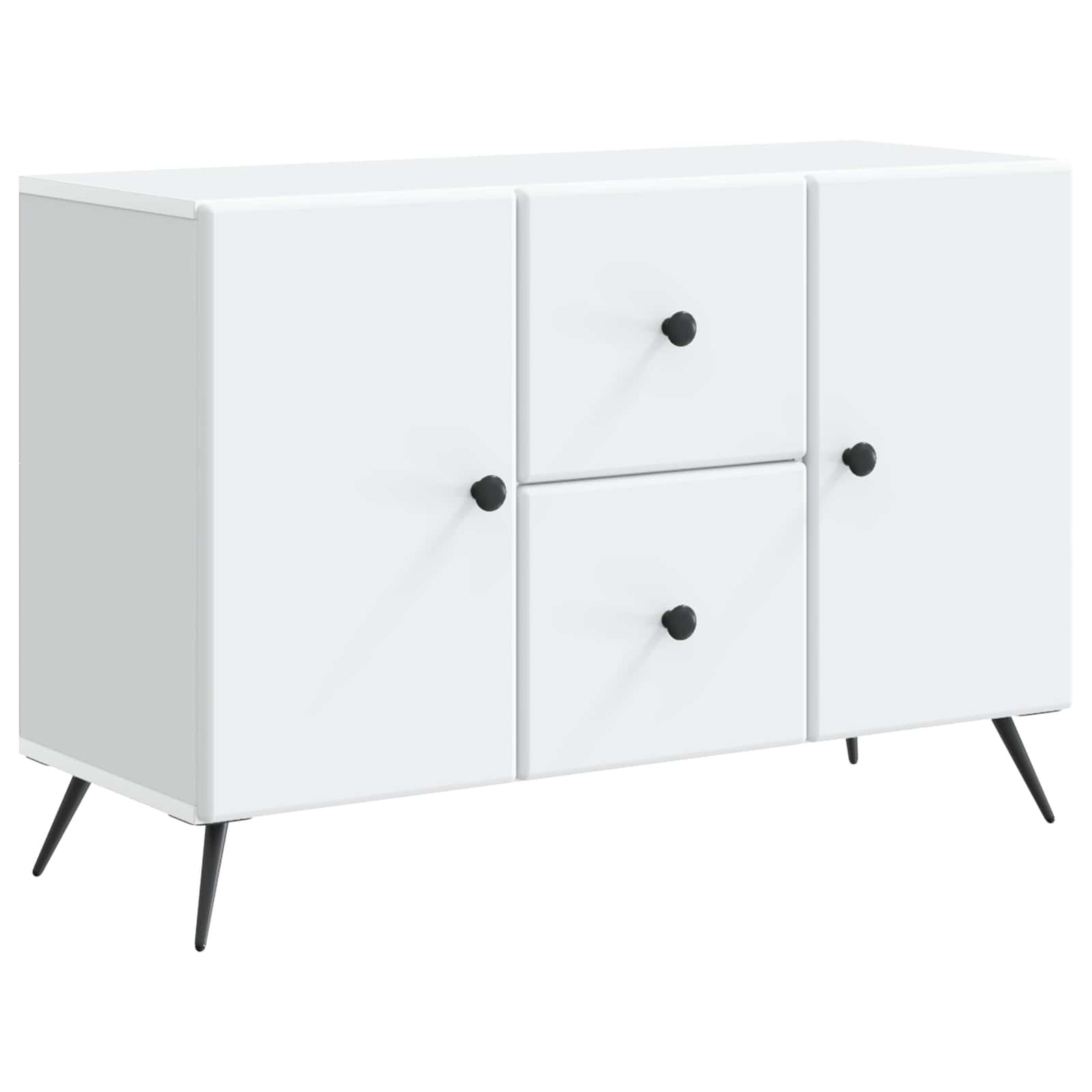 Servírovací Skříň Bílá 89 X 34,5 X 60 Cm Kompozitní Dřevo