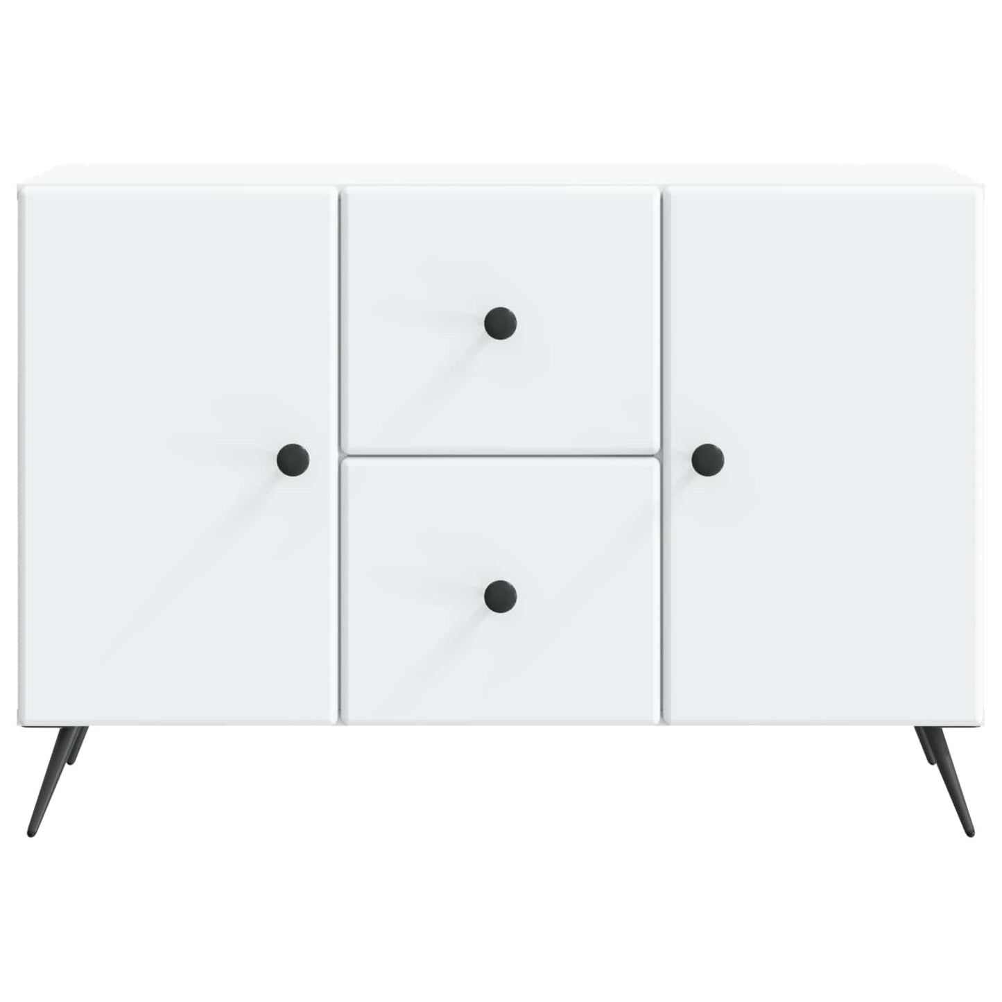 Servírovací Skříň Bílá 89 X 34,5 X 60 Cm Kompozitní Dřevo