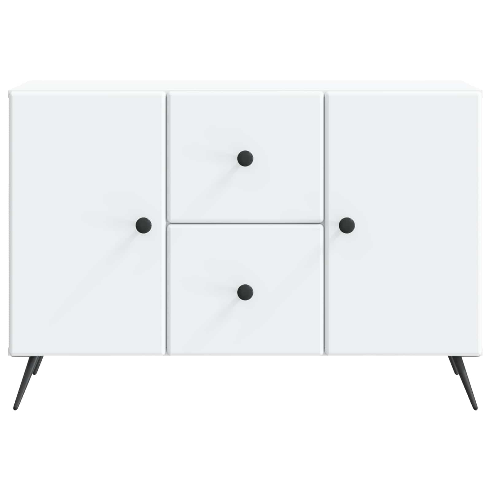 Servírovací Skříň Bílá 89 X 34,5 X 60 Cm Kompozitní Dřevo