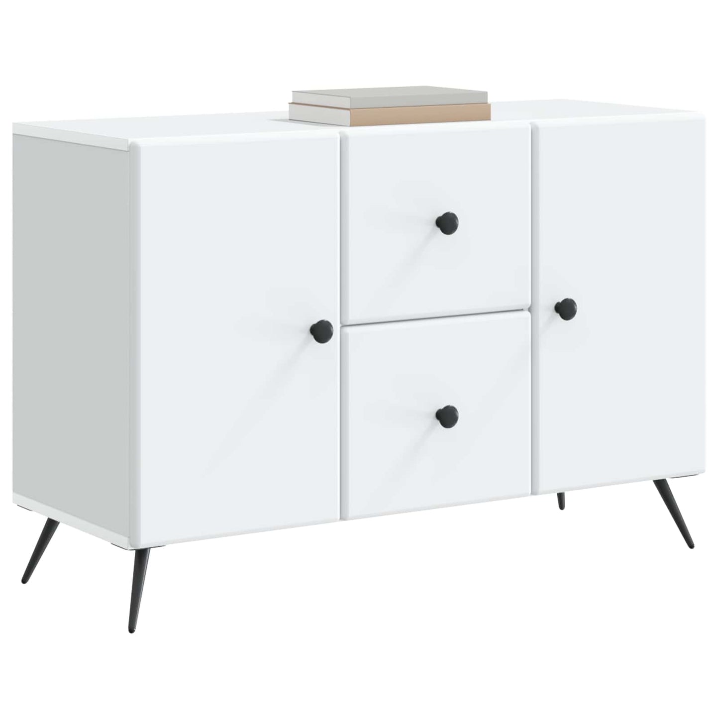 Servírovací Skříň Bílá 89 X 34,5 X 60 Cm Kompozitní Dřevo