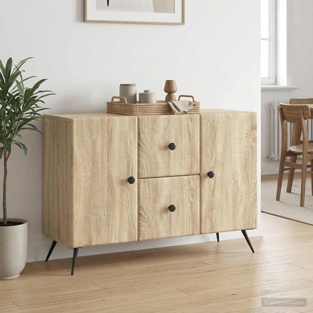 Servírovací Skříň Dub Sonoma 89 X 34,5 X 60 Cm Kompozitní Dřevo
