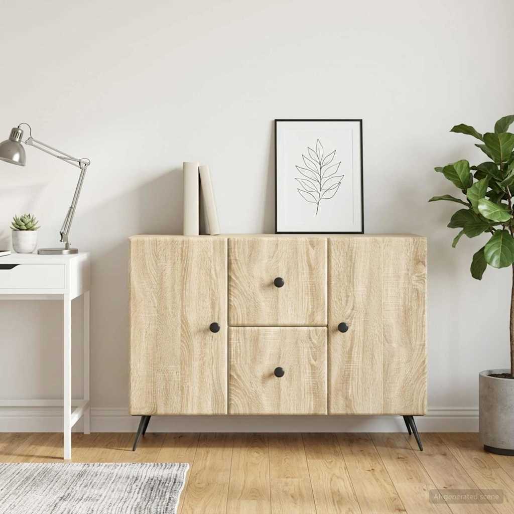 Servírovací Skříň Dub Sonoma 89 X 34,5 X 60 Cm Kompozitní Dřevo