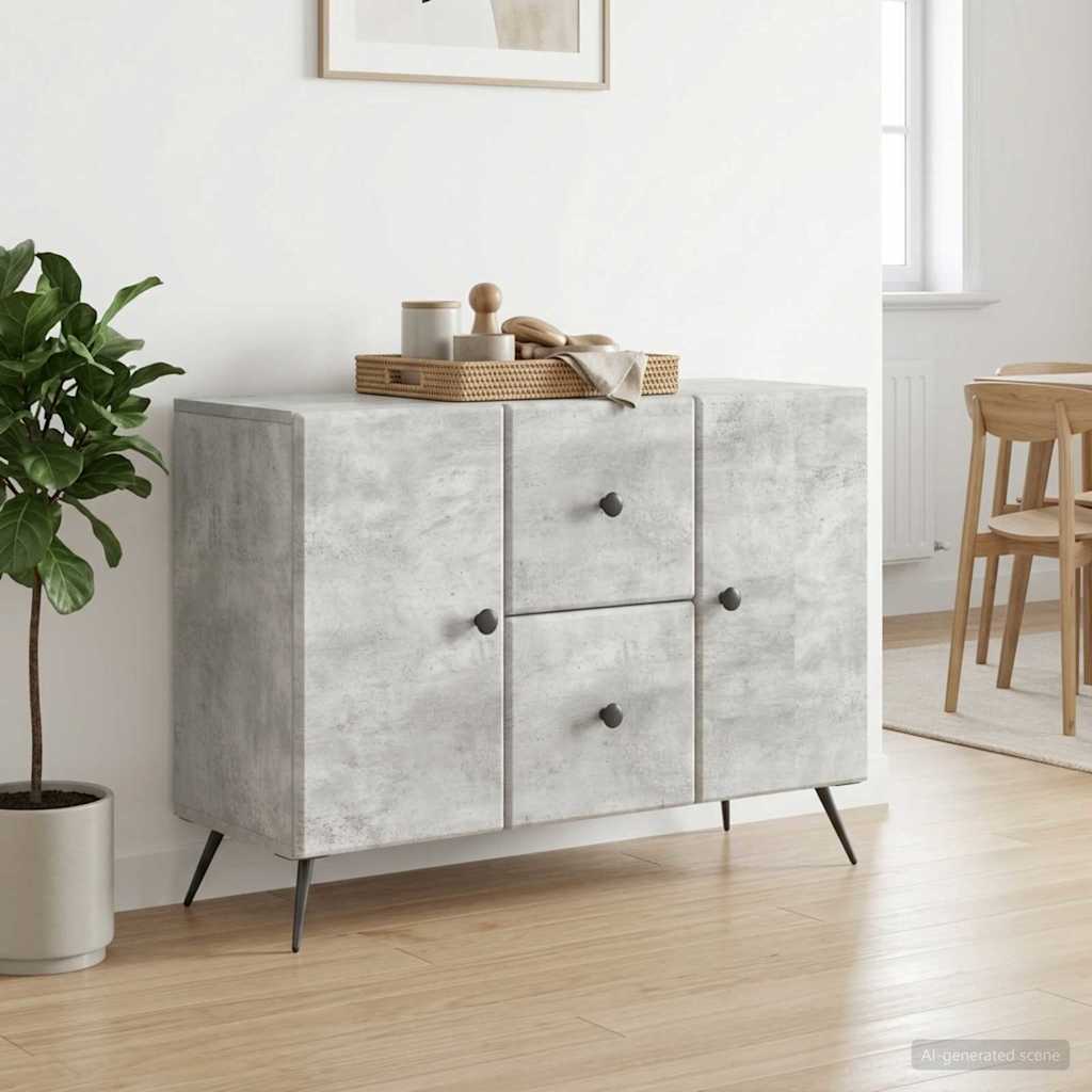 Servírovací Skříň Se Zásuvkou Betonově Šedá 89 X 34,5 X 60 Cm
