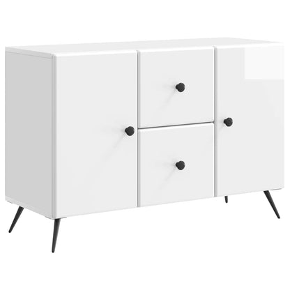 Servírovací Skříň Bílá S Vysokým Leskem 89 X 34,5 X 60 Cm