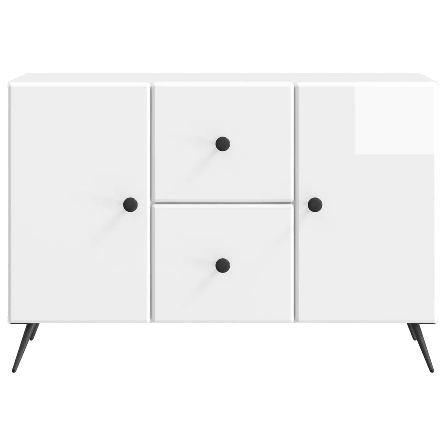 Servírovací Skříň Bílá S Vysokým Leskem 89 X 34,5 X 60 Cm
