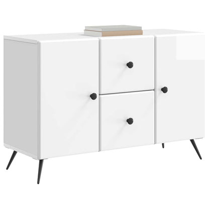 Servírovací Skříň Bílá S Vysokým Leskem 89 X 34,5 X 60 Cm