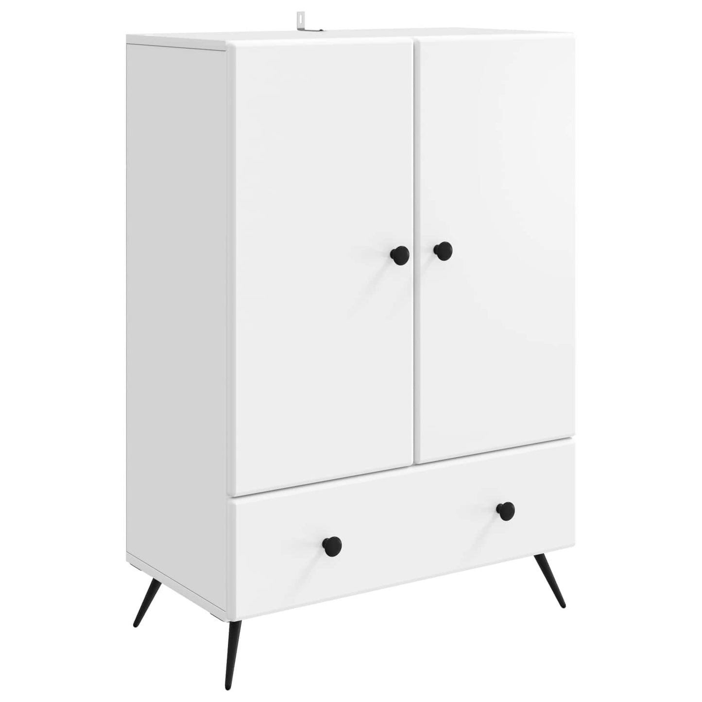 Servírovací Skříň Bílá 66 X 34,5 X 95 Cm Kompozitní Dřevo