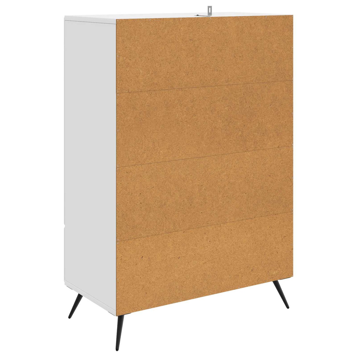 Servírovací Skříň Bílá 66 X 34,5 X 95 Cm Kompozitní Dřevo