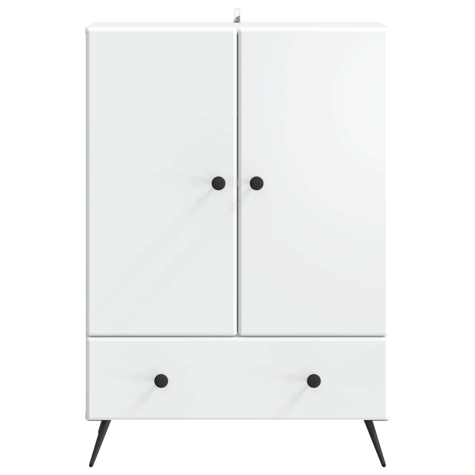 Servírovací Skříň Bílá 66 X 34,5 X 95 Cm Kompozitní Dřevo