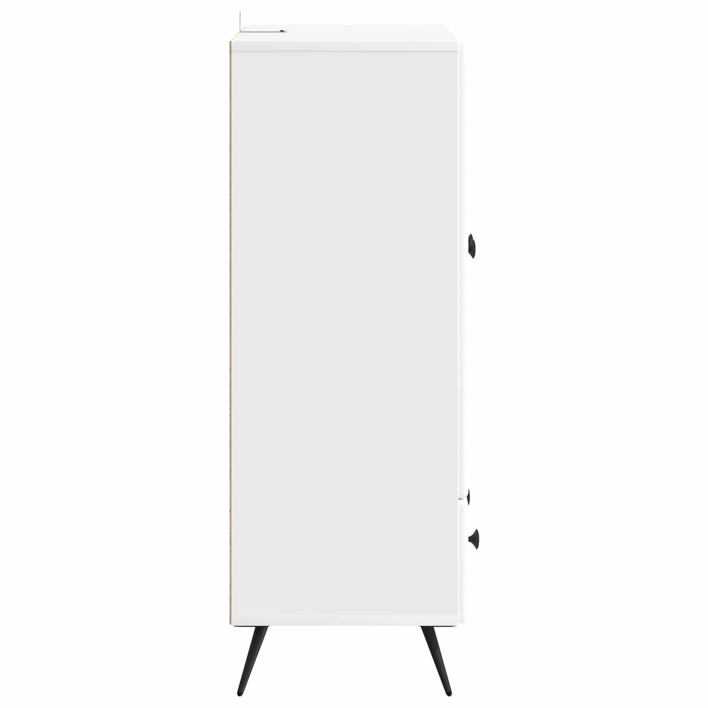 Servírovací Skříň Bílá 66 X 34,5 X 95 Cm Kompozitní Dřevo