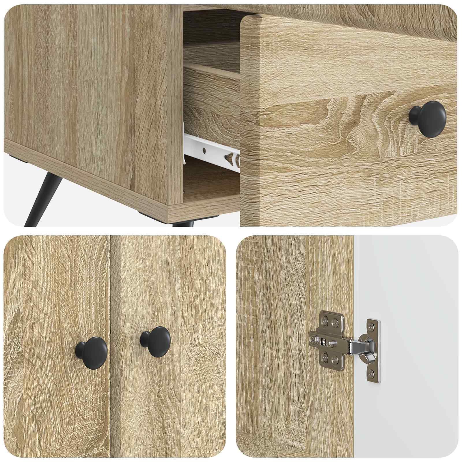 Servírovací Skříň Dub Sonoma 66 X 34,5 X 95 Cm Kompozitní Dřevo