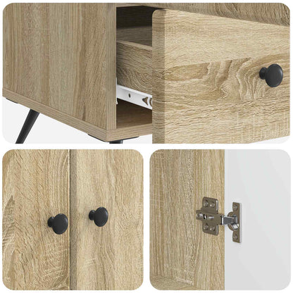 Servírovací Skříň Dub Sonoma 66 X 34,5 X 95 Cm Kompozitní Dřevo