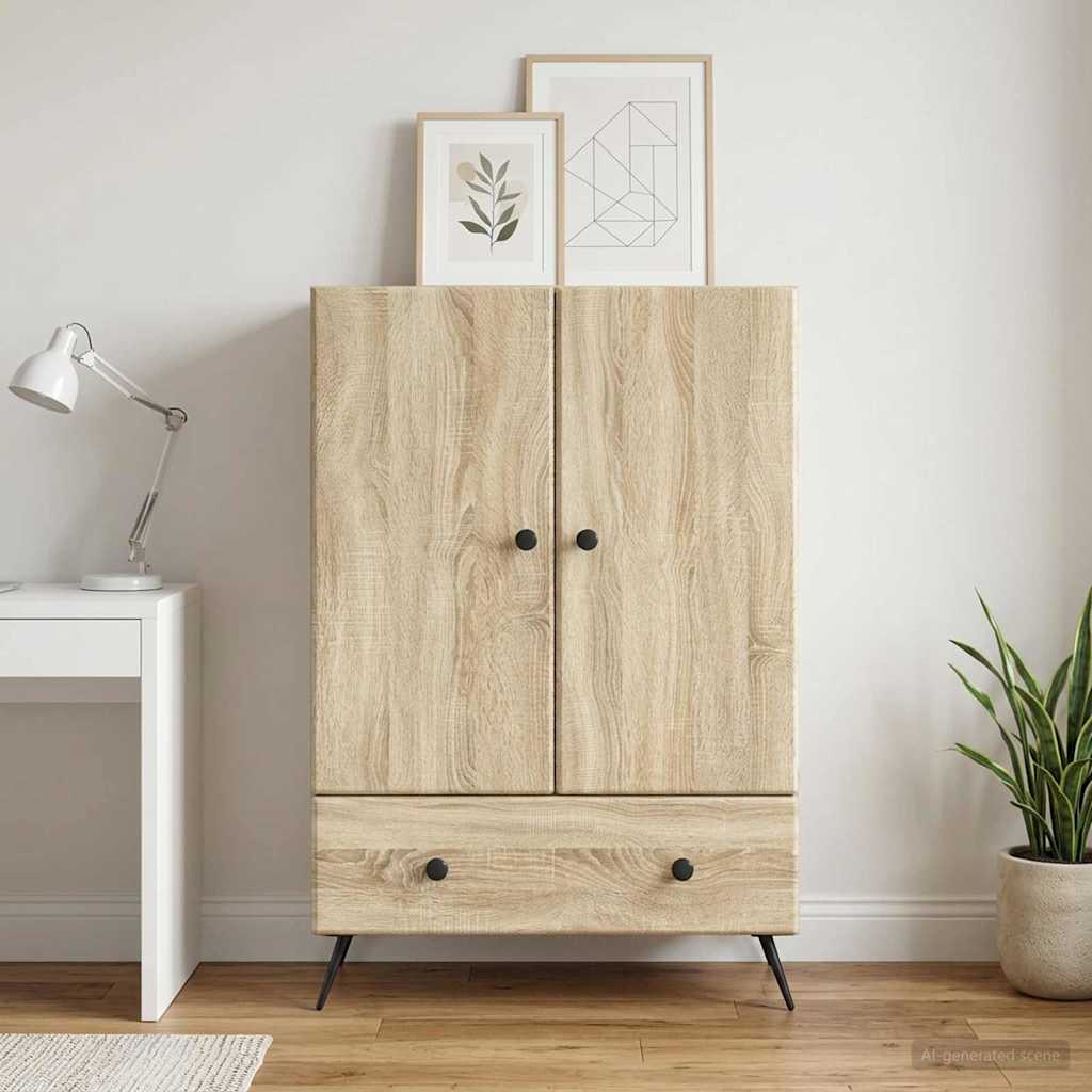 Servírovací Skříň Dub Sonoma 66 X 34,5 X 95 Cm Kompozitní Dřevo