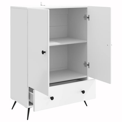 Servírovací Skříň Bílá S Vysokým Leskem 66 X 34,5 X 95 Cm