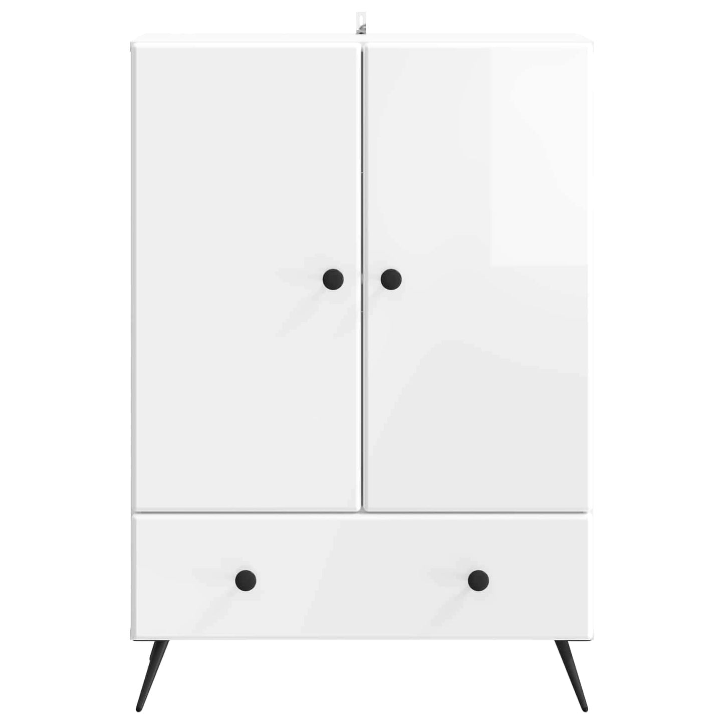 Servírovací Skříň Bílá S Vysokým Leskem 66 X 34,5 X 95 Cm