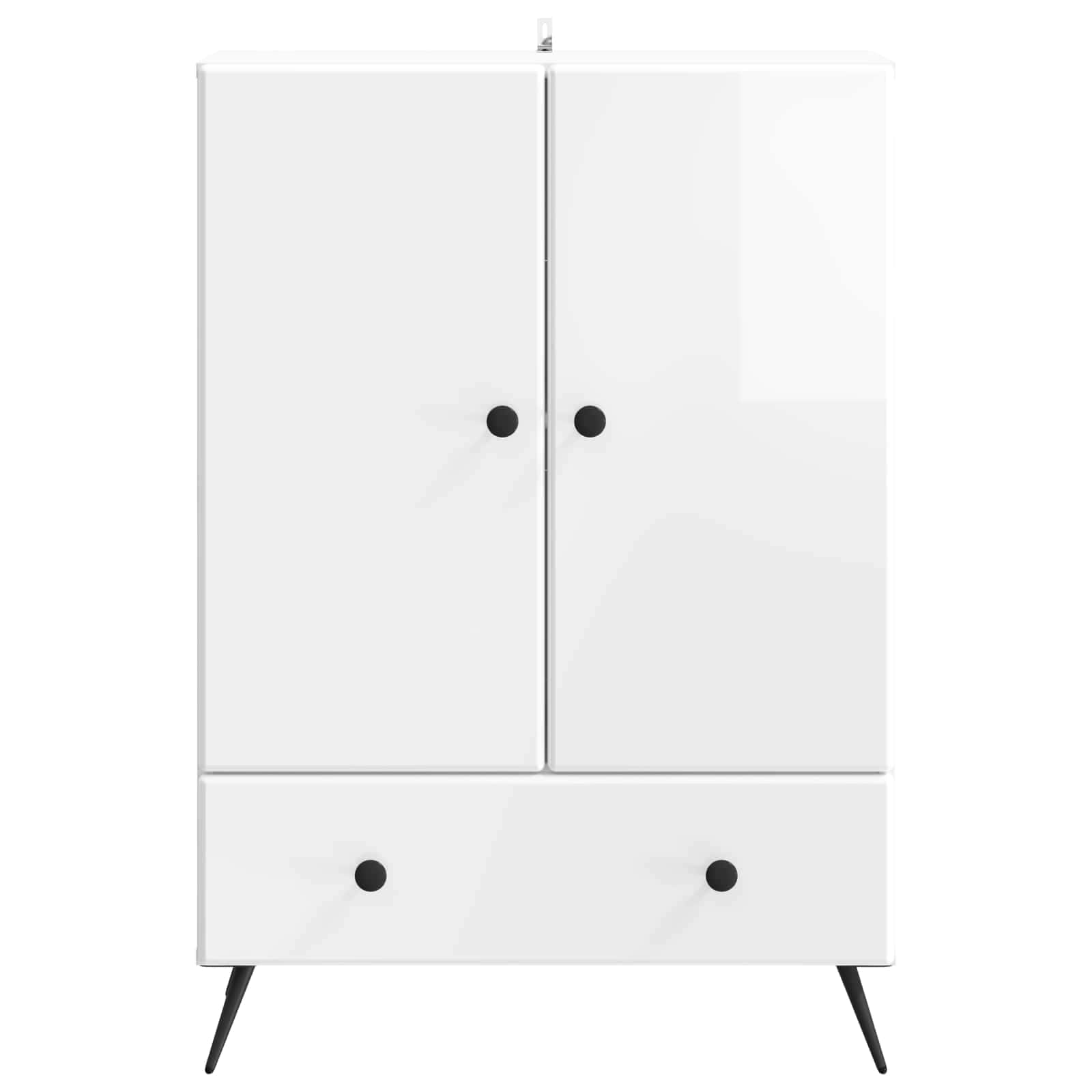 Servírovací Skříň Bílá S Vysokým Leskem 66 X 34,5 X 95 Cm