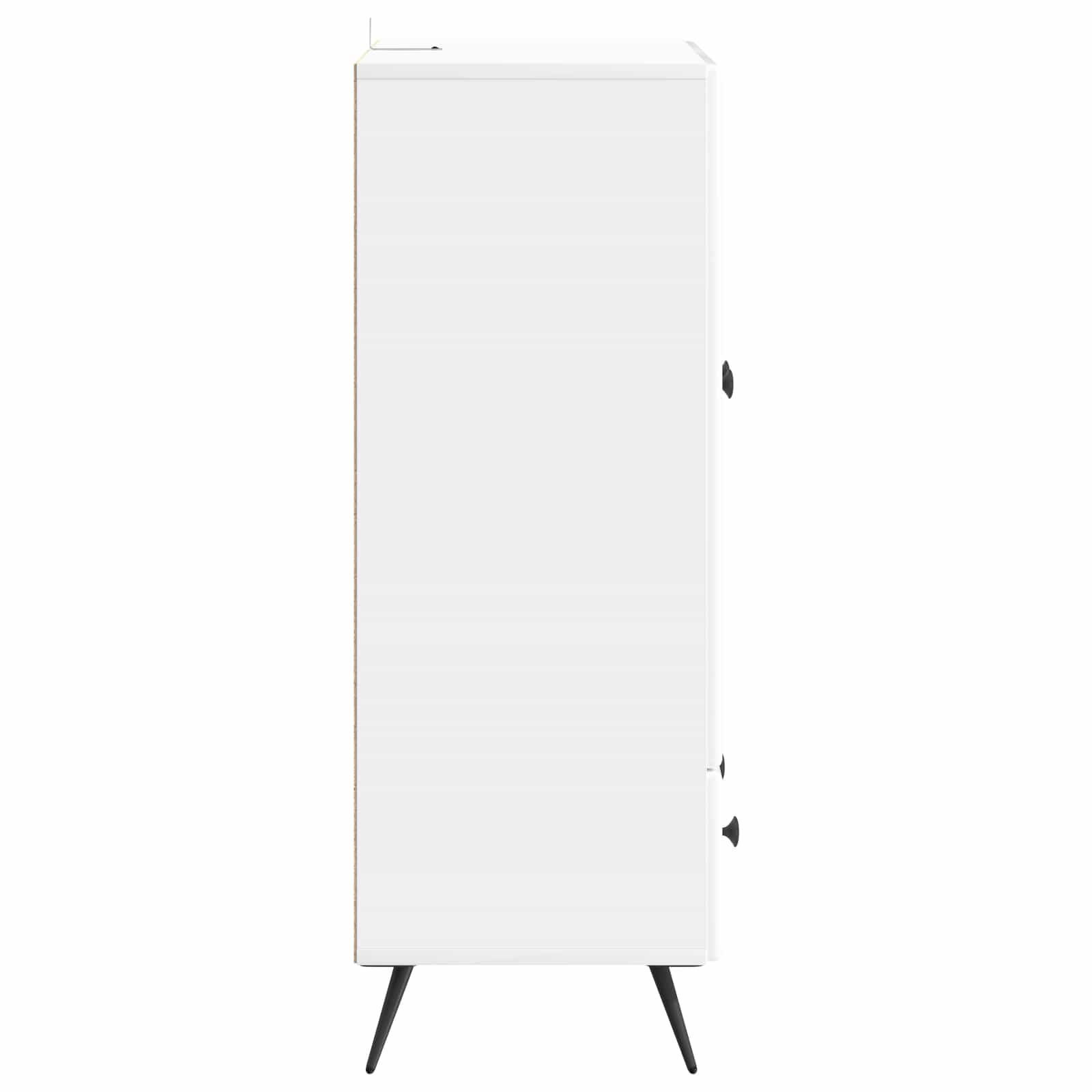 Servírovací Skříň Bílá S Vysokým Leskem 66 X 34,5 X 95 Cm