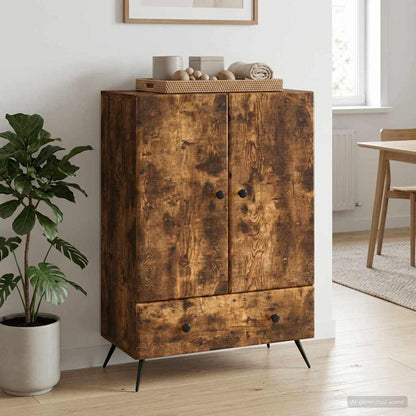 Servírovací Skříň Se Zásuvkou Kouřový Dub 66 X 34,5 X 95 Cm