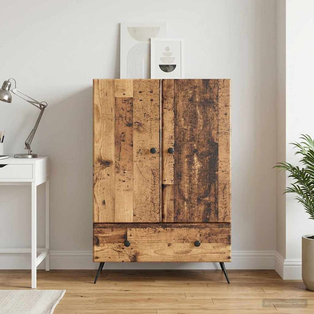 Servírovací Skříň Se Zásuvkou Staré Dřevo 66 X 34,5 X 95 Cm