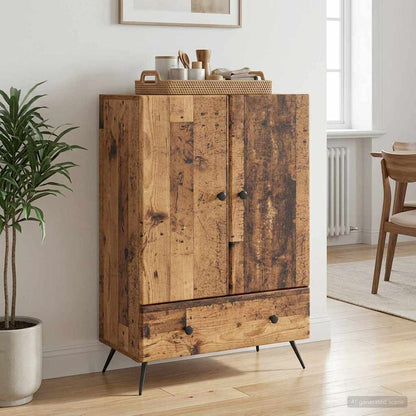 Servírovací Skříň Se Zásuvkou Staré Dřevo 66 X 34,5 X 95 Cm
