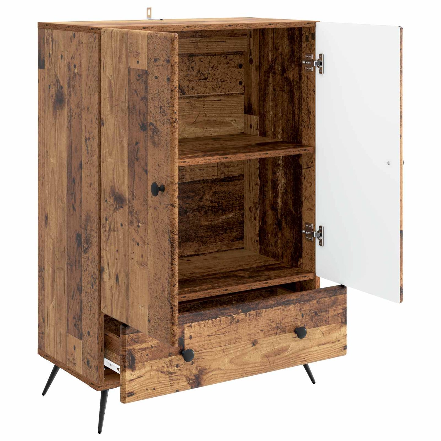 Servírovací Skříň Se Zásuvkou Staré Dřevo 66 X 34,5 X 95 Cm