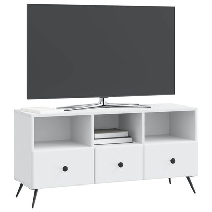 Televizní Skříň Bílá 102 X 34,5 X 50 Cm Kompozitní Dřevo