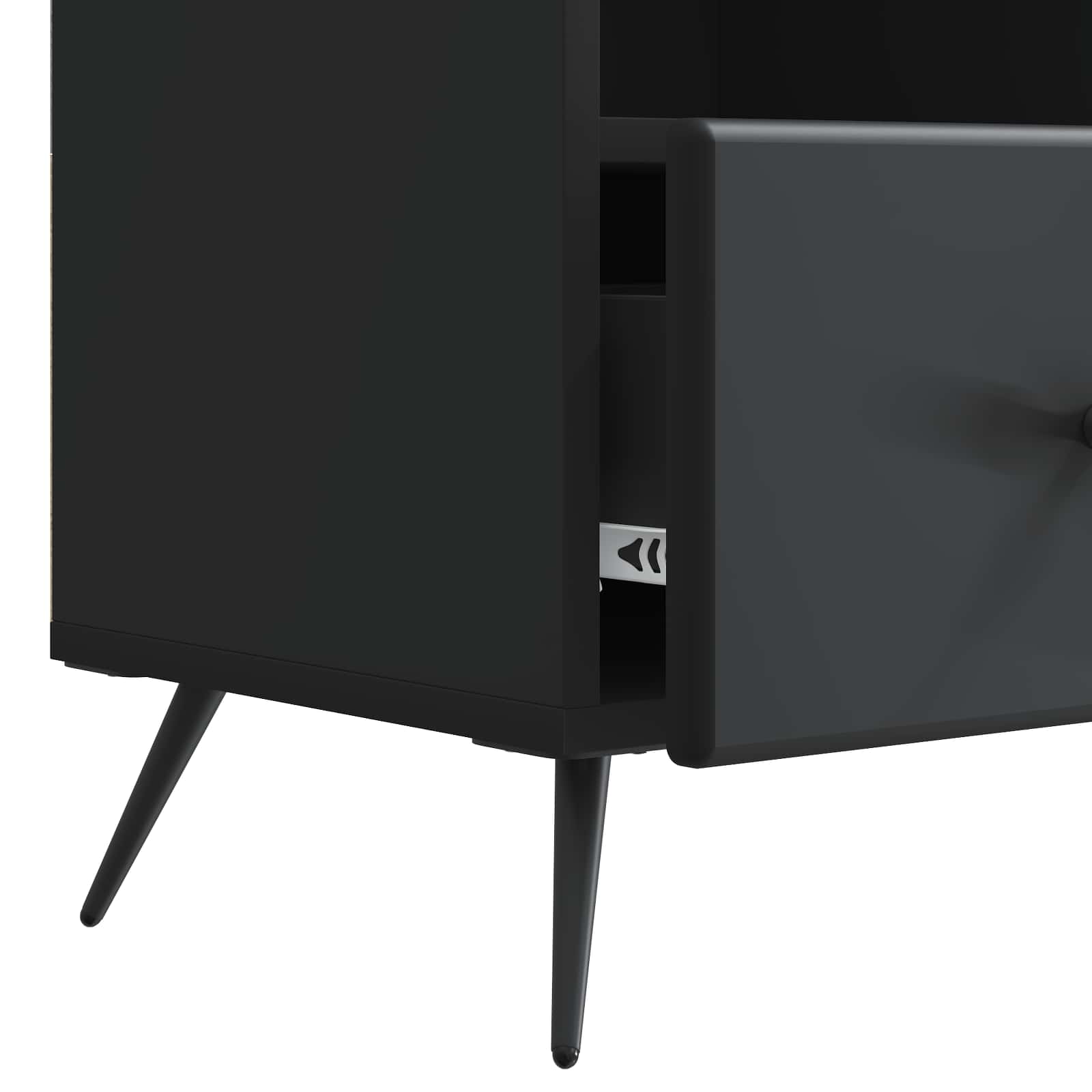 Televizní Skříň Černá 102 X 34,5 X 50 Cm Kompozitní Dřevo