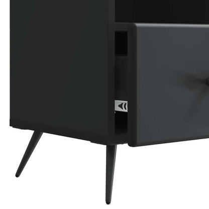 Televizní Skříň Černá 102 X 34,5 X 50 Cm Kompozitní Dřevo