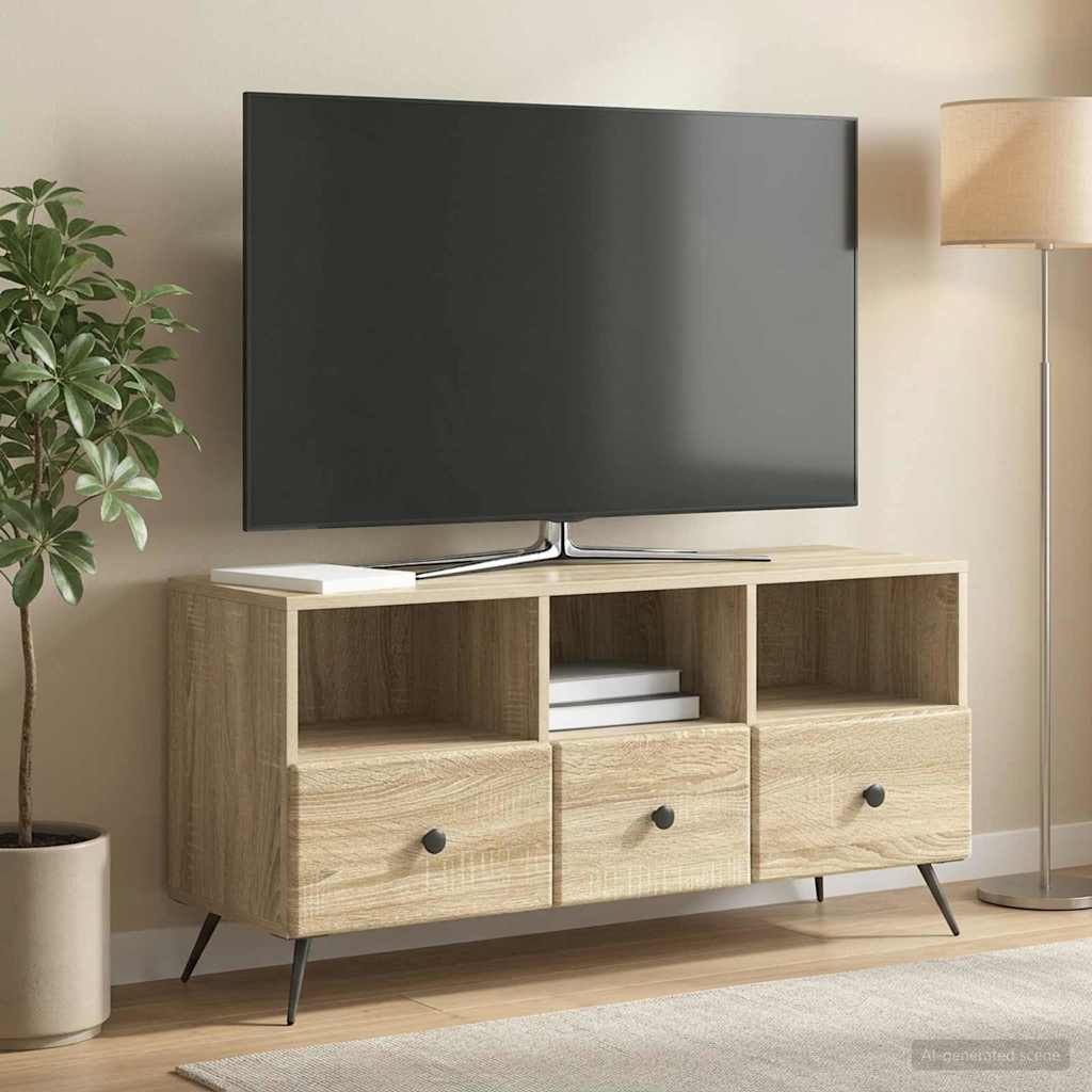 Televizní Skříň Dub Sonoma 102 X 34,5 X 50 Cm Kompozitní Dřevo
