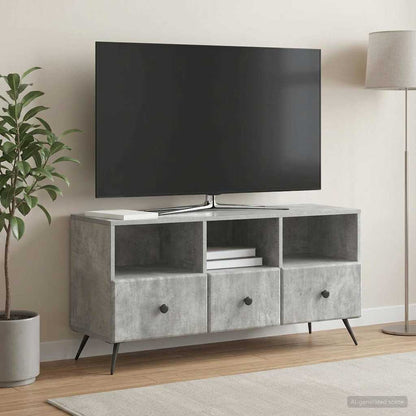 Televizní Skříň Se Zásuvkou Betonově Šedá 102 X 34,5 X 50 Cm