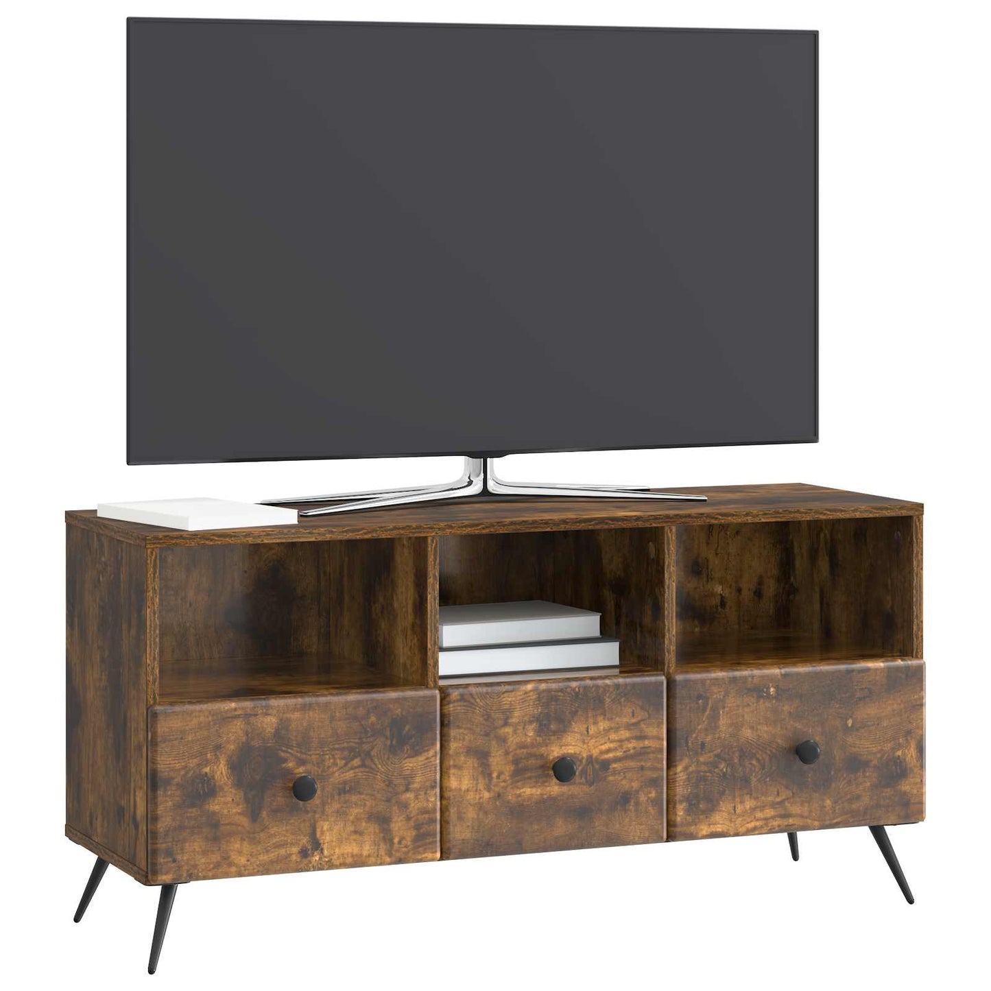 Televizní Skříň Kouřový Dub 102 X 34,5 X 50 Cm Kompozitní Dřevo