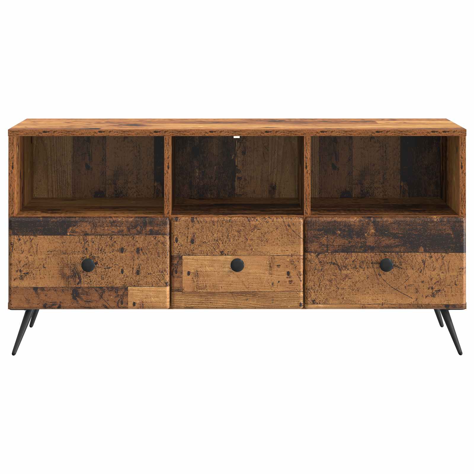 Televizní Skříň Staré Dřevo 102 X 34,5 X 50 Cm Kompozitní Dřevo