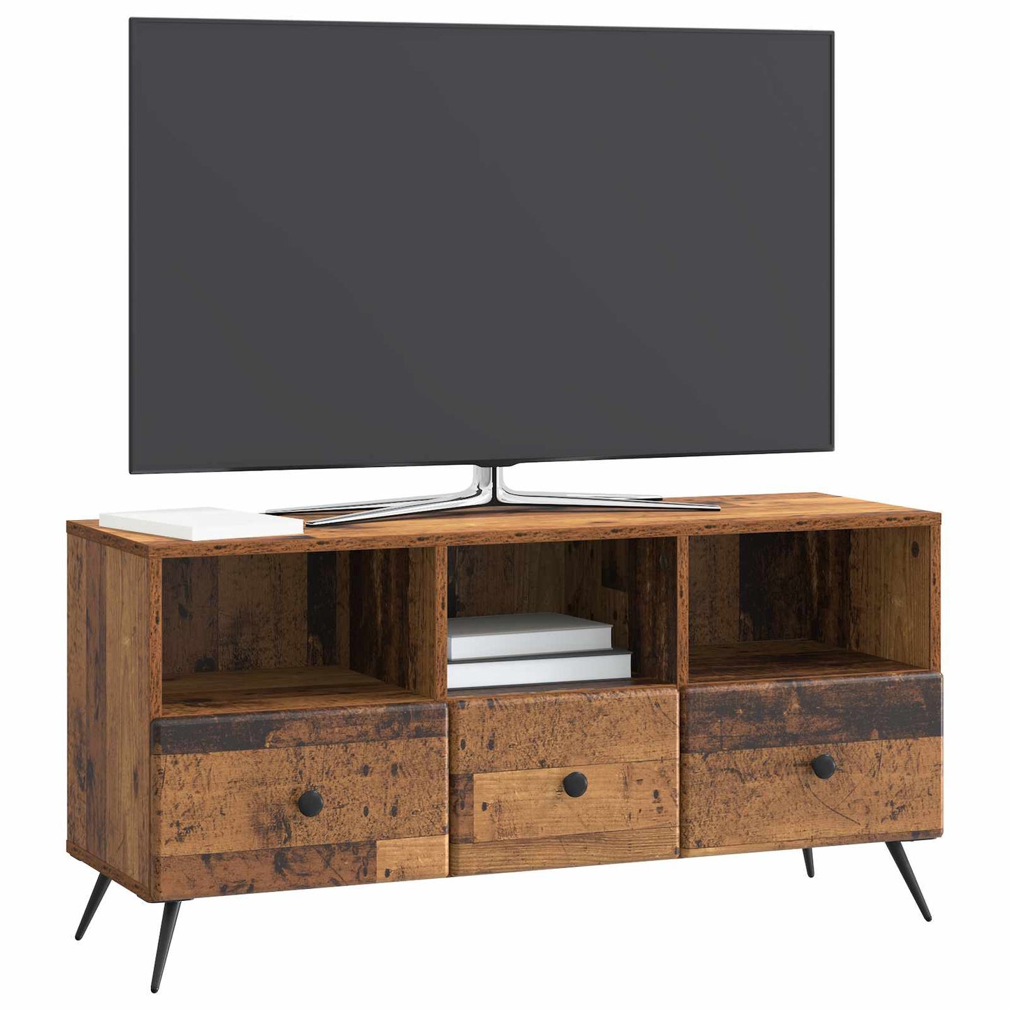 Televizní Skříň Staré Dřevo 102 X 34,5 X 50 Cm Kompozitní Dřevo